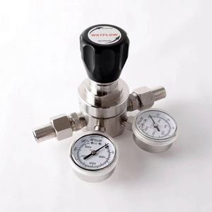 Regulador de gas oxígeno Co2 de hidrógeno y argón con manómetro 3000psi/200bar 316ss interruptor de presión de una sola etapa - Product Image 4
