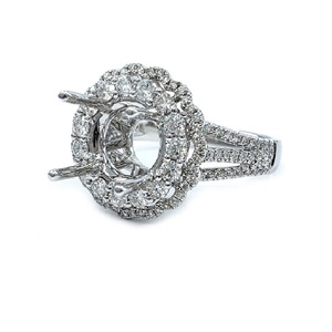 Bague de Fiançailles Classique Semi-Montée en Or Blanc Massif 18 carats de Haute Qualité avec Diamant Véritable de 0,82 ct, Idéale pour Mariage et Fêtes, Meilleures Ventes OEM - Product Image 2