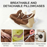 Oreiller cervical ergonomique en mousse à mémoire de forme, soutien du cou, orthopédique, anti-ronflement, vente en gros OEM, personnalisable