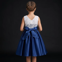 Robe de demoiselle d'honneur bleu royal pour adolescente D30326A