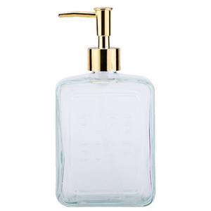 Distributeur de savon/<span class=keywords><strong>shampoing</strong></span> en verre haut de gamme transfrontalier avec pompe à lotion 500 ml, bouteille vide personnalisable, impression sérigraphique - Product Image 1