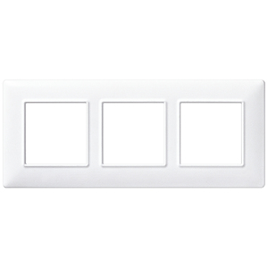 White 3 Gang <b>Wall</b> Plate For <b>Plugs</b> And <b>Sockets</b> 24.3 Cm Length - Product Image 1