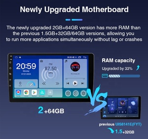 2 + 64GB Đầu Đơn Vị 9 10 Inch Android 12 Radio MP5 FM BT Carplay Android Đa Phương Tiện Đầu DVD Mirrorlink Màn Hình Xe Wifi GPS - Product Image 4