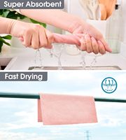 Serviettes jetables carrées en microfibre de polyamide, séchage rapide, absorbantes, détachables, lavables, écologiques, pour le nettoyage de la cuisine et des vitres