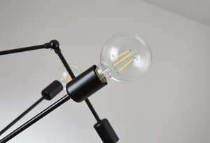 Araignée 8 Lumière Pendentif en Noir Fini Edison Ampoule LED En Métal Industriel Lumière Pendante pour Salon Restaurant - Product Image 5