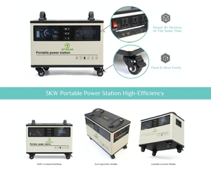 Station d'alimentation portable de grande capacité 3KW, grande batterie au lithium, générateur solaire pour une utilisation domestique et en extérieur, MPPT KF Solar - Product Image 6