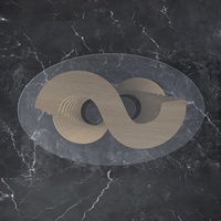 Table basse en forme de S, base en bois en spirale unique, plateau en verre, décoration d'intérieur, meubles pour café, hôtel, centre commercial, bureau