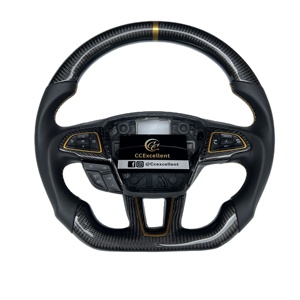 Volante de Fibra de Carbono Real para <span class=keywords><strong>Ford</strong></span> Focus MK3/MK3 <span class=keywords><strong>RS</strong></span>/MK3 ST/SE 2015 2016 2017 2018, Gran Oferta, Precio Bajo Profesional - Product Image 1