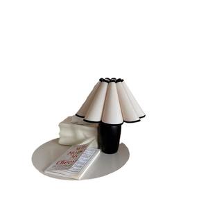 Original Wood <b>Small</b> Retro Pleated Shade Petal Night Lamp New Chinese Style Romantic Bedside <b>Table</b> Decorative <b>Wooden</b> Art for - Product Image 5
