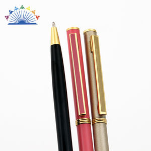 Stylo à bille fin en acier inoxydable - Product Image 3