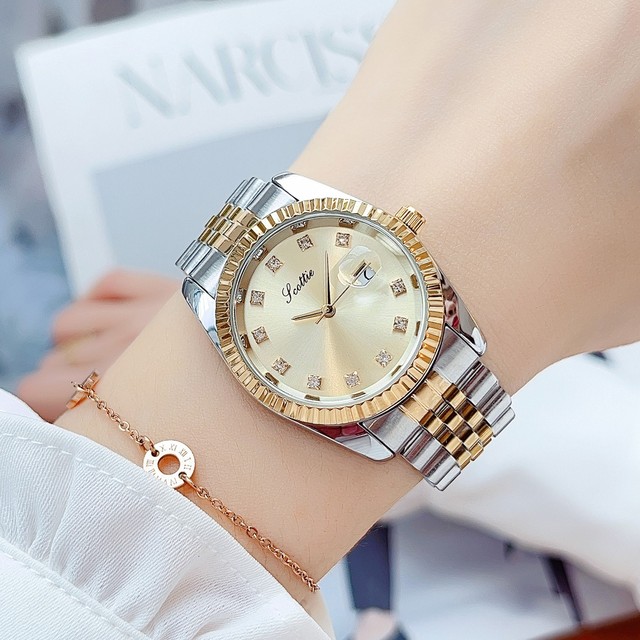 Scottie 9570 Wholesale Factory High Quality 18K Gold Plated Watch Stainless Steel Watch Luxury Watches Gift for Women