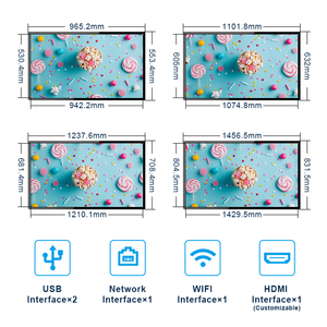 Affichage numérique 43 pouces 55 pouces 500 Nits, panneau de menu pour salon de thé connecté USB avec logiciel CMS numérique <span class=keywords><strong>gratuit</strong></span> - Product Image 5