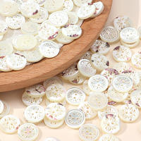Boutons-pression en coquillage naturel poli à deux trous, forme carrée/étoile, bord lisse, accessoires vestimentaires durables, haut de gamme pour tricots et chemises