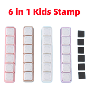 <span class=keywords><strong>Tampon</strong></span> flash 6 en 1 personnalisé pour enfants, mini <span class=keywords><strong>tampon</strong></span> Kawaii pour journal, agenda, suivi des études, de la forme physique et des habitudes - Product Image 2