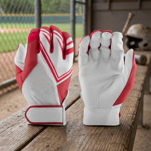Gants de frappeur de baseball en cuir personnalisés de qualité professionnelle pour lanceur droitier, à doigts entiers, antidérapants, imperméables, unisexes - Product Image 3