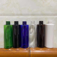 Hengjian 150ml Noir Gris Vert Bleu Ambre Blanc En Plastique Cheveux Emballage Shampooing Lotion Bouteille avec Or Argent Disque Top Cap
