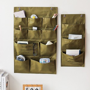 Sac de rangement mural Cotton Road 100% coton, multi-poches, sans perçage, pour salle de bain, cuisine, chambre - Product Image 1