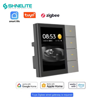 Interrupteur intelligent Shinelite à livraison rapide, prend en charge 4 lumières et 4 rideaux, interrupteurs Zigbee, écran tactile, système d'automatisation domestique