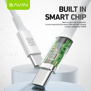 BAVIN-Cable de datos de carga rápida para teléfono móvil, Cable USB tipo C de 1,2 M a USB tipo c de 60W, 3A, para <span class=keywords><strong>Huawei</strong></span>, PC y tableta - Product Image 3