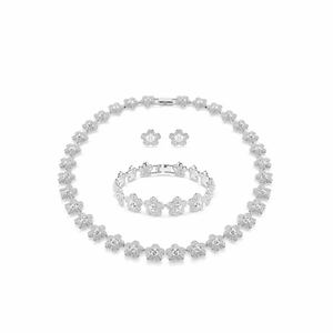 Conjunto de Joyería de Alta Calidad Serie <span class=keywords><strong>Ariana</strong></span>, Collar, Pulsera y Aretes con Incrustaciones de Cristal, Estilo Lujoso y Ligero - Product Image 1