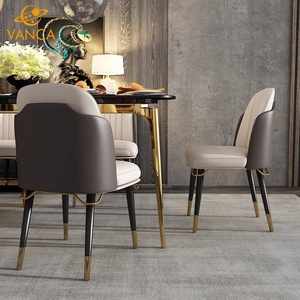 Chaise <span class=keywords><strong>de</strong></span> <span class=keywords><strong>salle</strong></span> <span class=keywords><strong>à</strong></span> <span class=keywords><strong>manger</strong></span> en métal et velours avec pieds dorés, idéale pour la maison et les restaurants – Offre spéciale <span class=keywords><strong>à</strong></span> prix abordable - Product Image 4