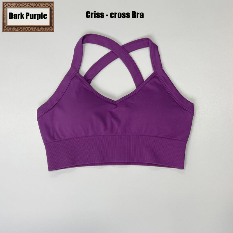 Criss - cross Bra-Dark Purple