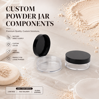 Pot à poudre libre vide personnalisé avec tamis 10g 20g, contenant transparent pour maquillage, pot portable pour fard à joues, emballage cosmétique