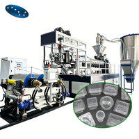 Machine à fabriquer des feuilles de PET recyclé Sevenstars, ligne d'extrusion de feuilles de plastique APET RPET à double vis pour l'emballage de gobelets et de plateaux