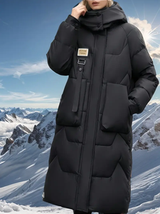 Cappotto Invernale <span class=keywords><strong>Oversize</strong></span> per <span class=keywords><strong>Donna</strong></span>, Nuovo Giaccone Casual Lungo, Imbottito con Cappuccio Staccabile, Caldo e Confortevole - Product Image 2