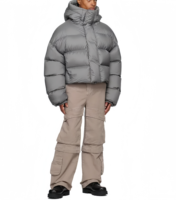 Blouson doudoune matelassé léger et ample à capuche pour homme, collection 2026, vente en gros sur mesure