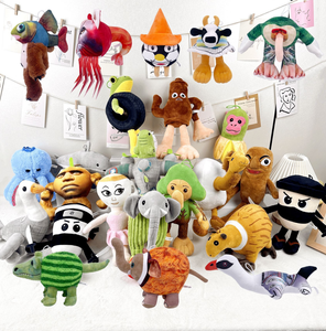 Divertido Set de Peluches: Tiburón, Rana, Elefante - Compañeros Únicos y Reconfortantes de Algodón PP, 25 a 35 cm - Muñecos Suaves y Adorables para Regalo - Product Image 5