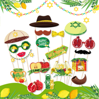 PZ314 Happy Sukkot Photo Booth Props Sukkot Photo Props pour Sukkot Party Decorations Supplies