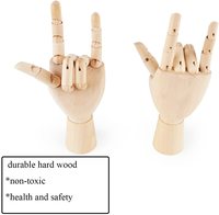 Modèle de main en bois Doigts mobiles flexibles Mannequin Figure de main pour le dessin et l'esquisse