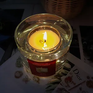 La decorazione di candele a Led di lusso all'ingrosso illumina la candela profumata alla cera di soia con cera di gelatina a Led per aromaterapia di lusso
