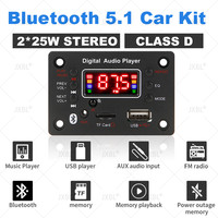 Placa Decodificadora de Amplificador DIY de 50W, 12V, Micrófono, Radio FM, TF, USB, AUX, Reproductor de Música para Auto, Altavoces, Control de Volumen