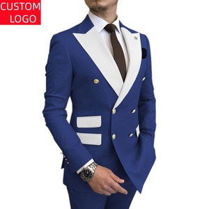 Trajes de <span class=keywords><strong>Hombre</strong></span> Transpirables de <span class=keywords><strong>Talla</strong></span> <span class=keywords><strong>Grande</strong></span> con Doble Botonadura, <span class=keywords><strong>Traje</strong></span> <span class=keywords><strong>Formal</strong></span> de Negocios de 2 Piezas para Hombres Altos y de <span class=keywords><strong>Talla</strong></span> <span class=keywords><strong>Grande</strong></span>, Tallas Hechas a Medida de Fábrica - Product Image 1
