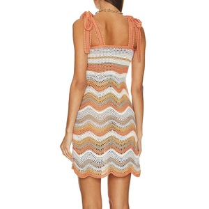 Vestido Mini Ajustado de Punto con Tirantes Finos y Espalda Descubierta, Nuevo Diseño de Moda - Product Image 3