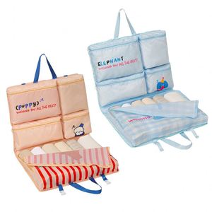 New Stripe Foldable 6 in 1 Multi Functional <b>Luggage</b> Bag Organizer Bags for Travel - Product Image 6