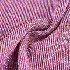 Tissu plissé composite en maille métallisée brillante en polyester 100% <span class=keywords><strong>Lurex</strong></span> pour vêtements - Product Image 3