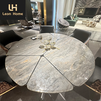 Vente directe d'usine meubles de maison table de salle à manger moderne ensemble table et chaises de salle à manger de luxe italien en marbre