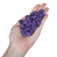 1200 #   Média abrasif en résine rose, média de polissage pyramidal en plastique pour polissage miroir fin des métaux tendres, bijoux, pièces CNC, 25 kg