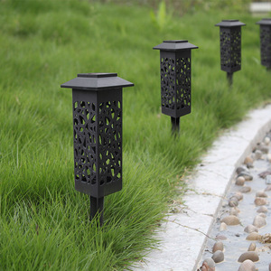 Solar Garden <b>Lights</b> Outdoor Waterproof LED Pathway Lamp For Yard Patio Decor With Solar <b>Panel</b> And Battery Included - Product Image 3