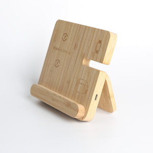 El Cargador Inalámbrico Tres en Uno Bamboo de 15w es Adecuado para la Carga Inalámbrica de Teléfonos Móviles, Auriculares y Relojes - Product Image 2