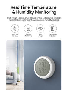 ज़िग्बी तापमान और आर्द्रता सेंसर ट्या स्मार्ट वाई-फाई एंड्रॉइड ऐप होम इनडोर Tft Lcd थर्मामीटर हाइग्रोमीटर बैटरी - Product Image 3