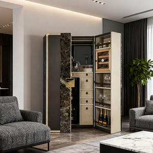 Meuble à <span class=keywords><strong>vin</strong></span> en <span class=keywords><strong>bois</strong></span> massif de luxe italien haut de gamme, design de rangement et de présentation pour salon - Product Image 5