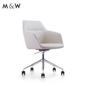 M & W Silla giratoria de oficina ergonómica jefe de cuero de alta calidad moderna rueda sillas de conferencia de estudio al por mayor - Product Image 1