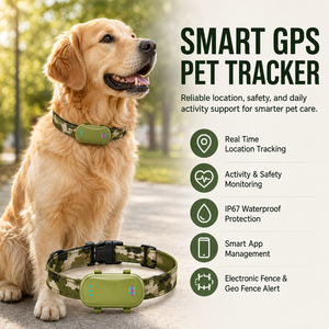 Qcool Localizzatore GPS per Animali Domestici con Contapassi, Recinto Intelligente, Leggero, Durevole, Lunga Durata, Funzionamento Stabile, Collare GPS per Esterni - Product Image 2