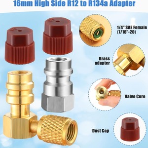 Conector de Conversión de Alta y Baja Presión para Automóviles Mitsubishi R134a, Conector Metálico para Equipos de Refrigeración y Aire Acondicionado - Product Image 4