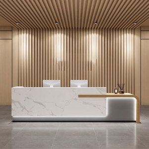 Comptoir de réception commercial intérieur polyvalent pour hôtel, bureau, salon et usage général - Product Image 1