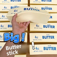 Bâton de beurre en PU ultra-doux à rebond lent, jouet anti-stress, populaire sur internet, mignon et créatif, à presser, à sucer, comestible